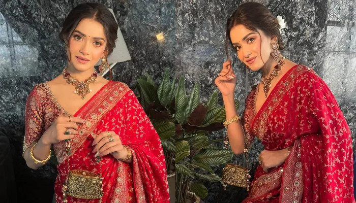 শাড়িতে চমকে দিলেন তানজিন তিশা