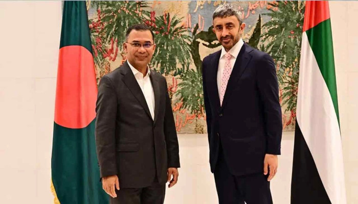 আমিরাতের উপ-প্রধানমন্ত্রীর সঙ্গে প্রধানমন্ত্রীর বৈঠক