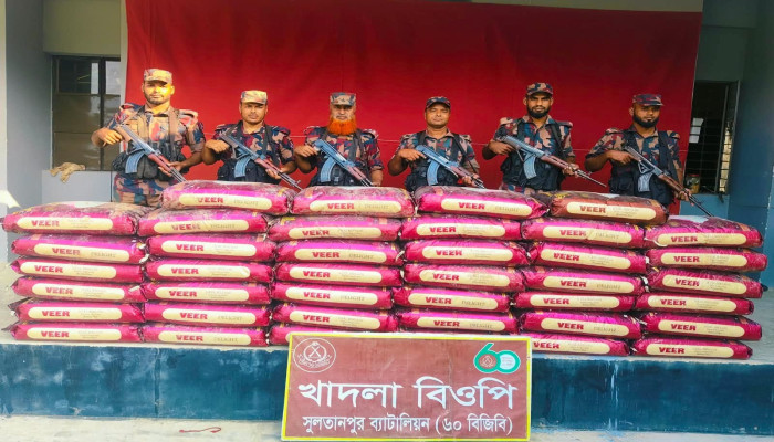 সুলতানপুর সীমান্তে ৬১ লাখ ২৪ হাজার টাকার ভারতীয় চোরাই পণ্য জব্দ
